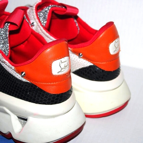 Christian Louboutin Red Runner Sneakers Multi-color Size 43 - Picture 10 of 12